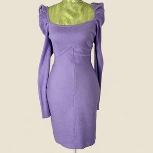 Fashion Nova Lavender Long Sleeve Dress